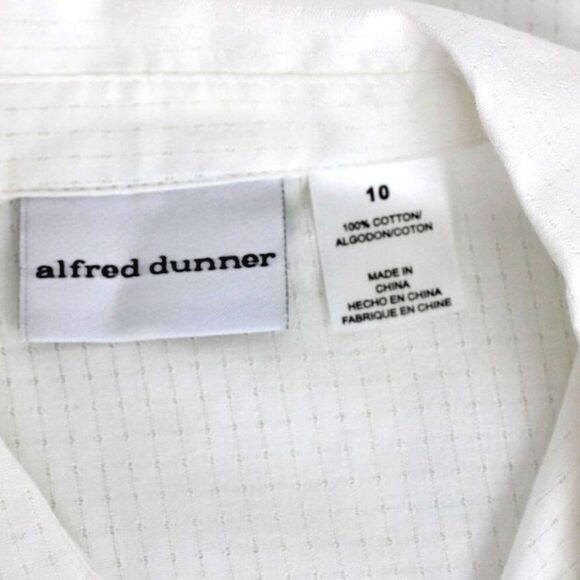 Alfred Dunner Tuxcedo Style Pleated Front w/Rhinestones Size 10 - Picture 6 of 7